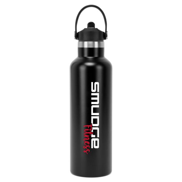 Vacuum sports water bottle with flip-up straw Thumbnail